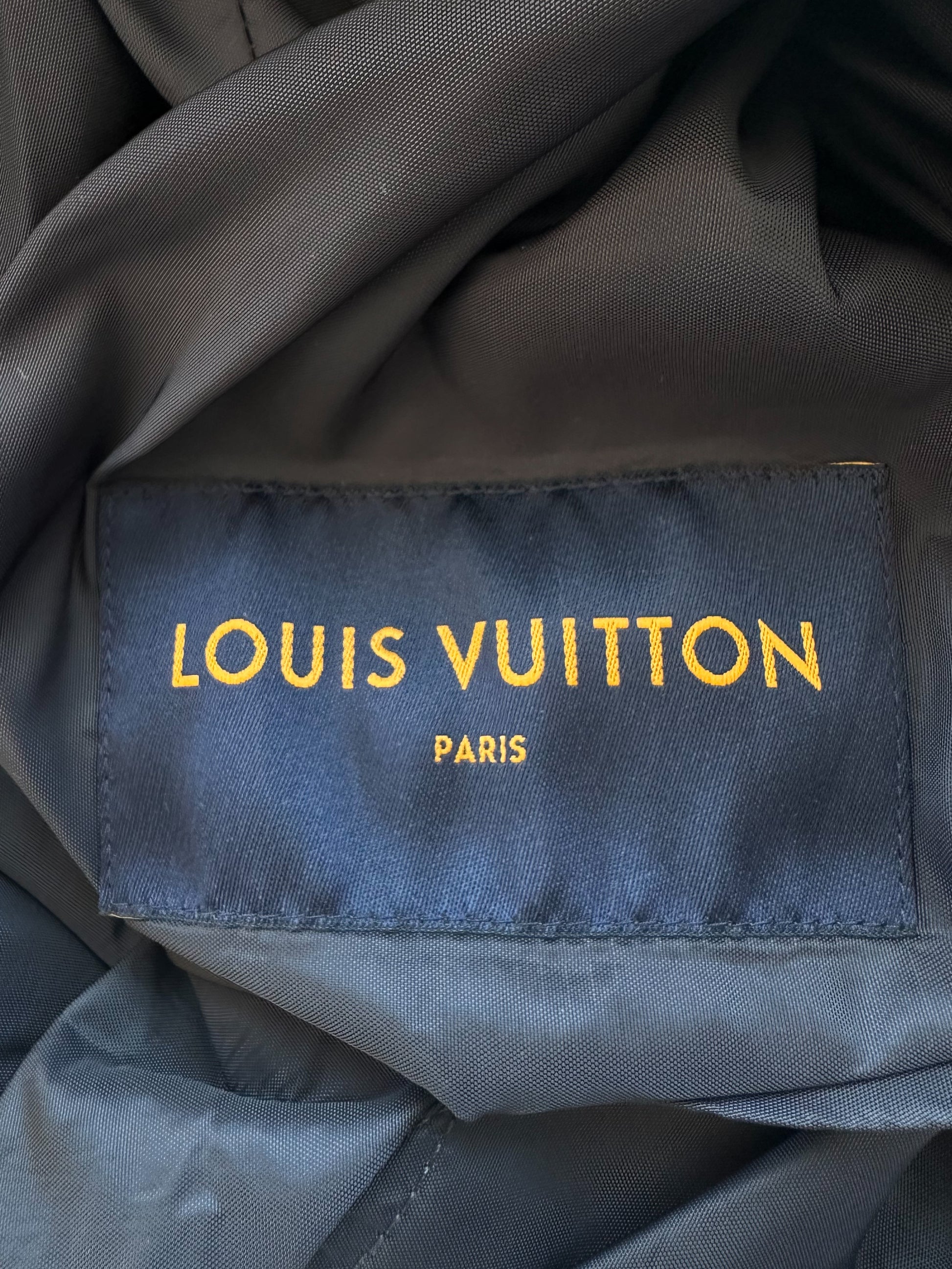 Louis Vuitton male Monogram Reversible Windbreaker Black size 50#