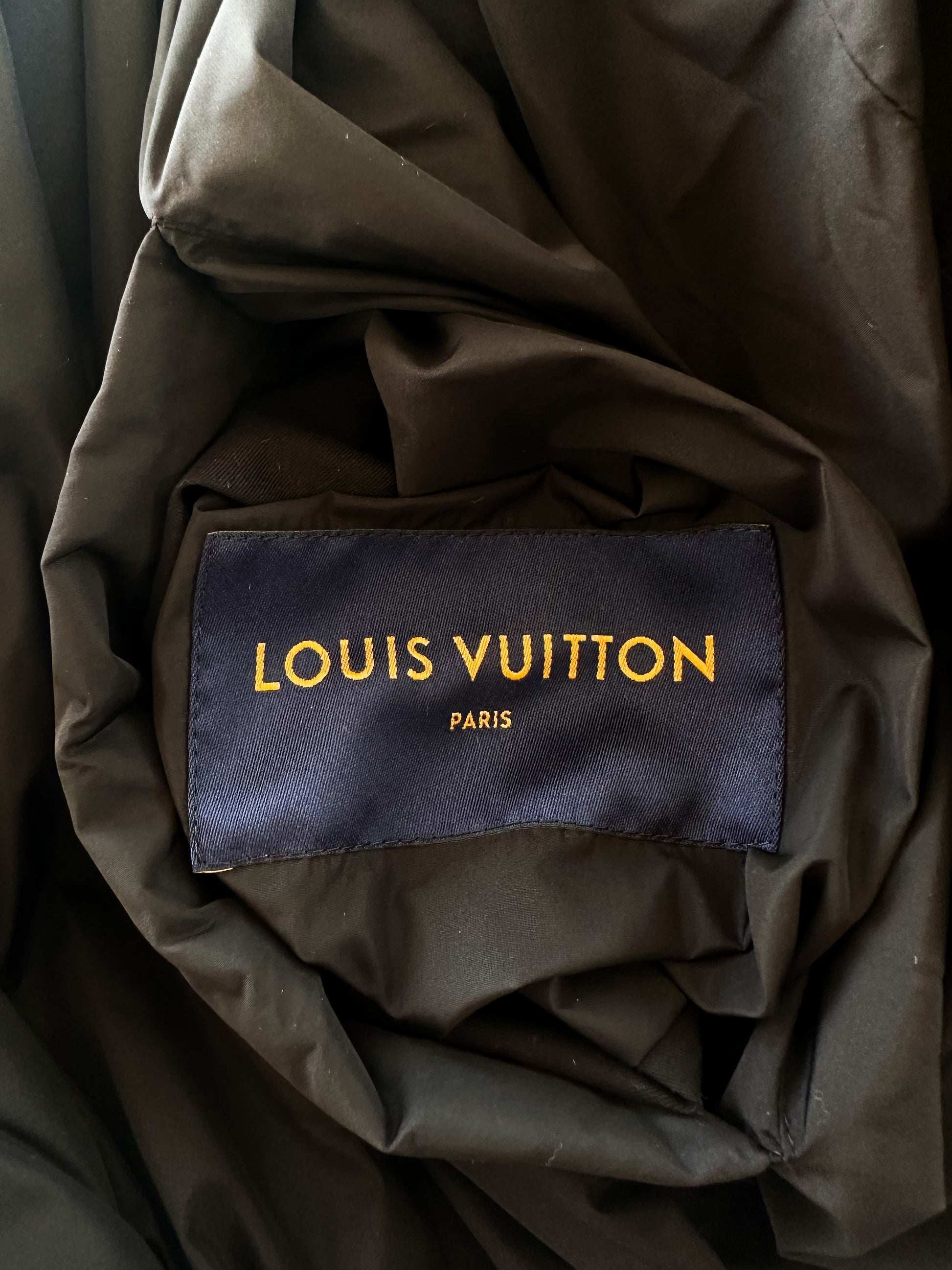 Louis Vuitton Black Flower Monogram Reversible Puffer