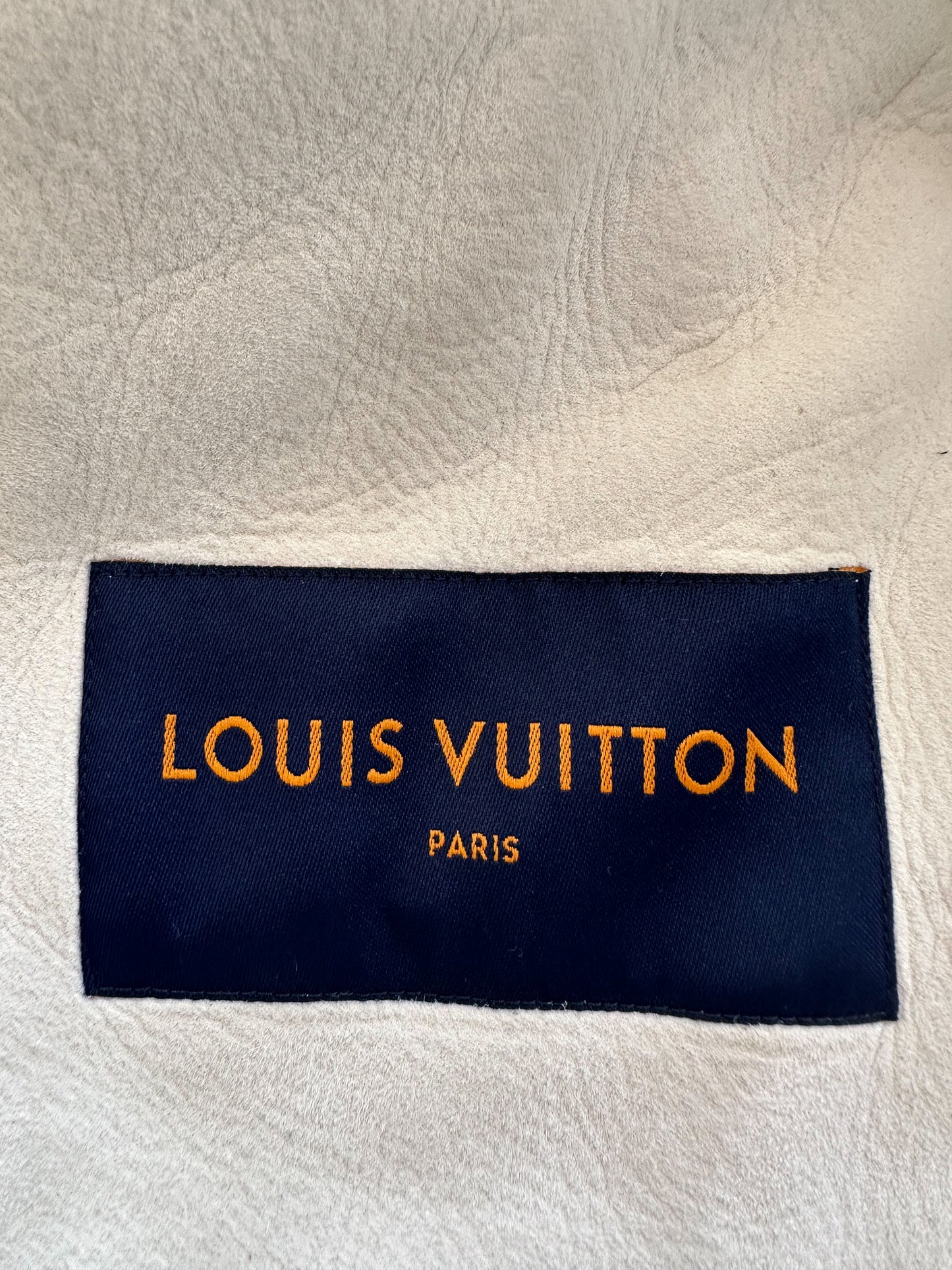 Louis Vuitton Olive Monogram Shearling Jacket