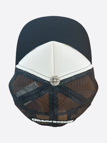 Chrome Hearts Black & White Multicolor Cross Trucker Hat