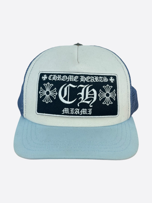 Chrome Hearts Blue & White Miami Exclusive Trucker Hat