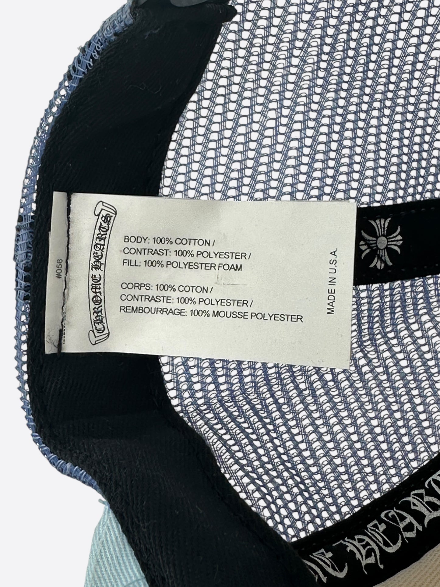 Chrome Hearts Blue & White Miami Exclusive Trucker Hat