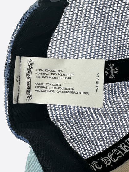 Chrome Hearts Blue & White Miami Exclusive Trucker Hat