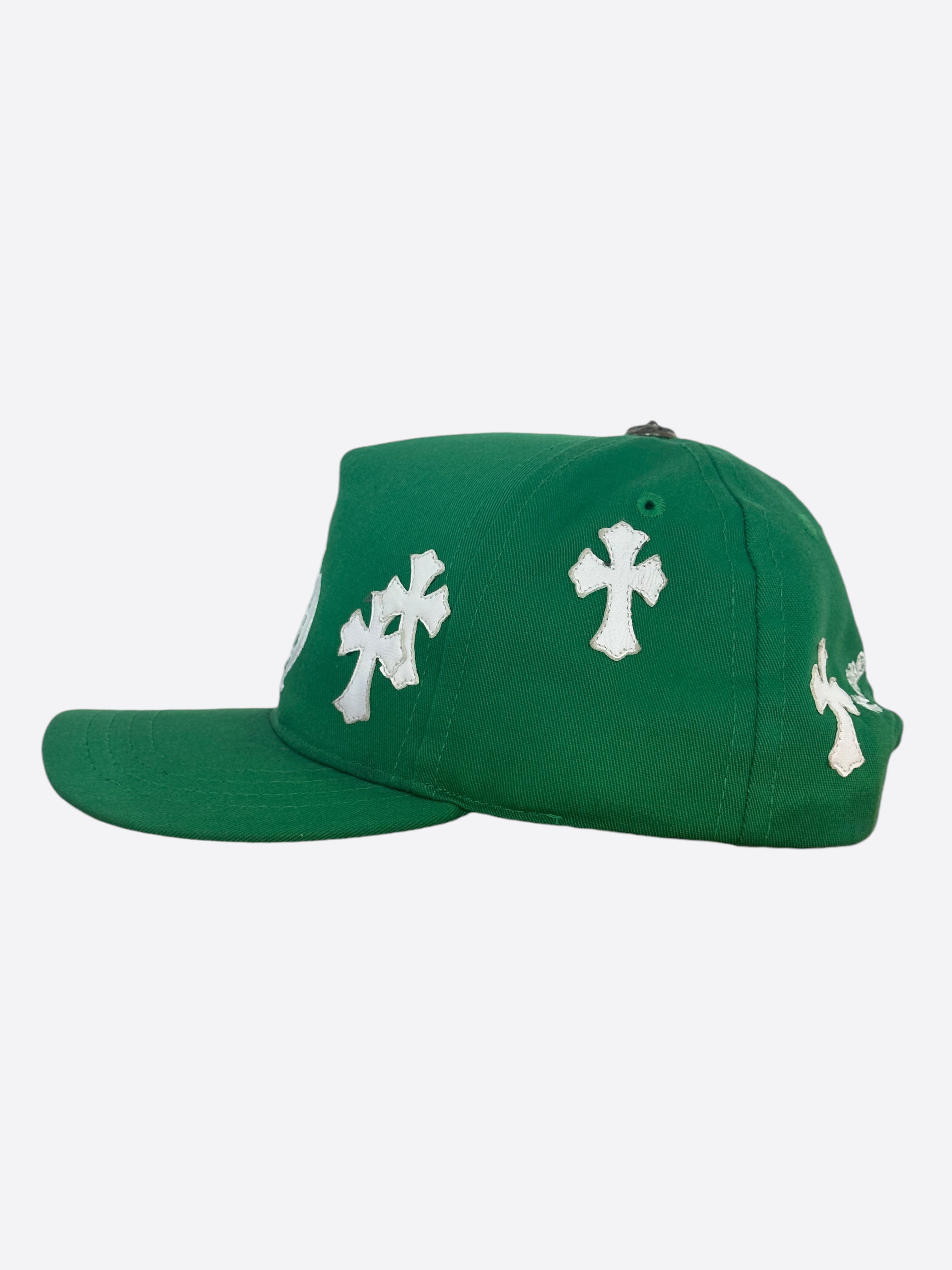 Chrome Hearts Green & White Cross Patch Hat – Savonches