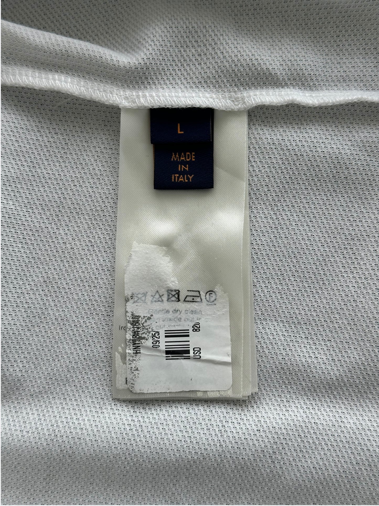 Louis Vuitton White Embroidered Logo Polo T-Shirt