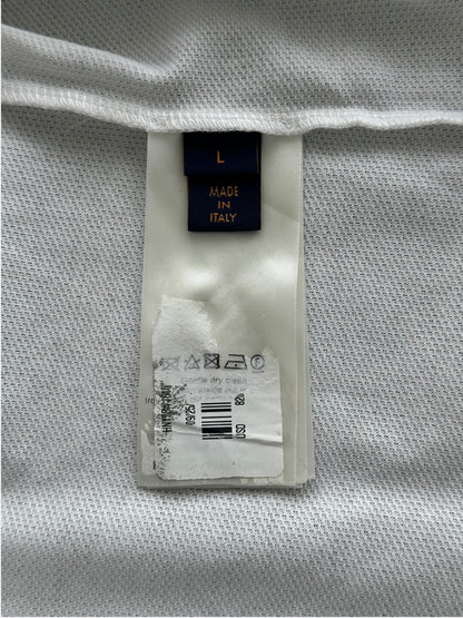 Louis Vuitton White Embroidered Logo Polo T-Shirt