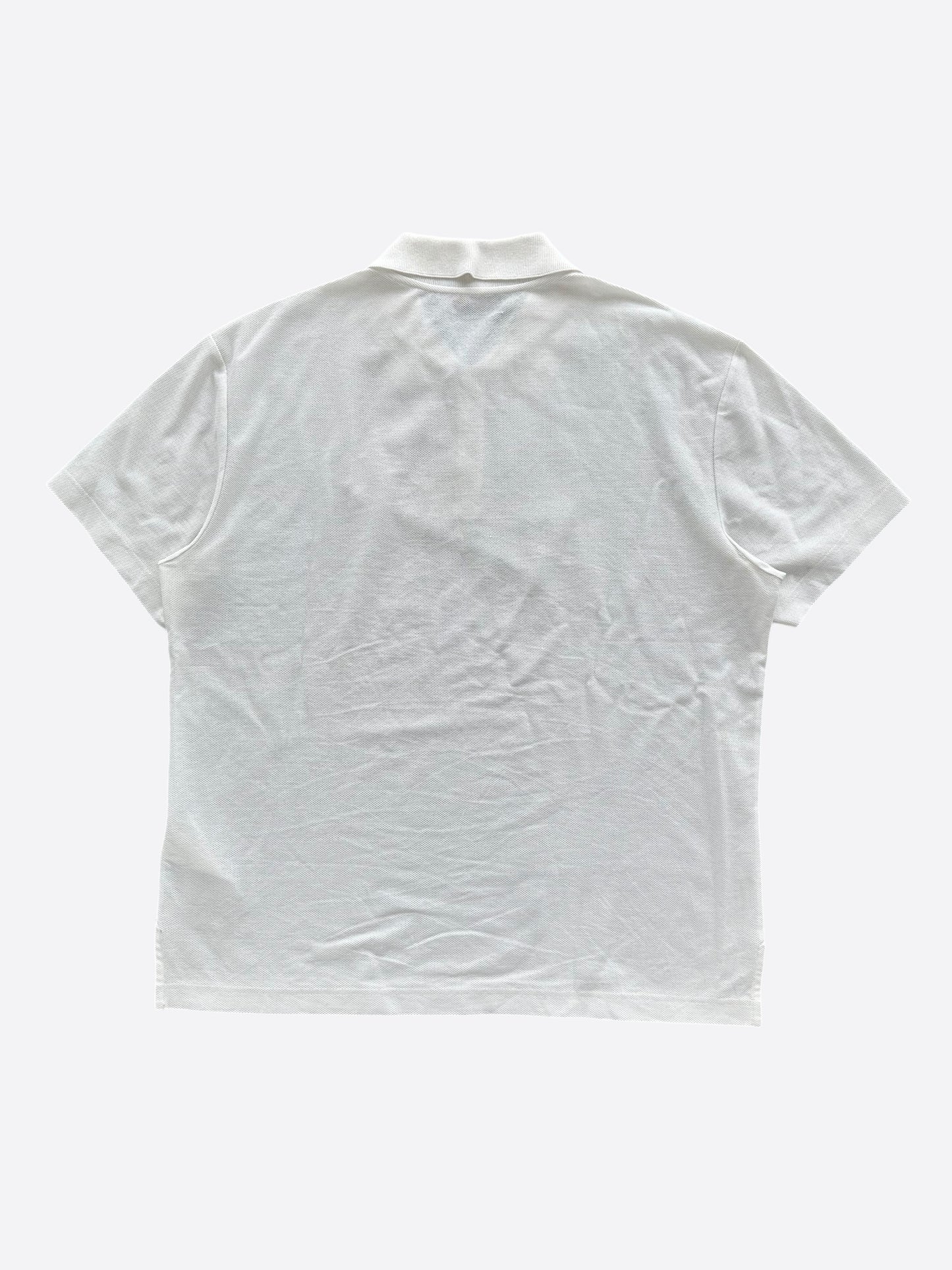 Louis Vuitton White Embroidered Logo Polo T-Shirt