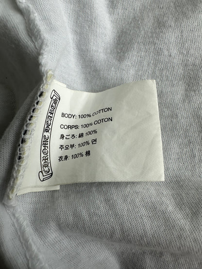 Chrome Hearts White Cemetary Cross Print Longsleeve T-Shirt