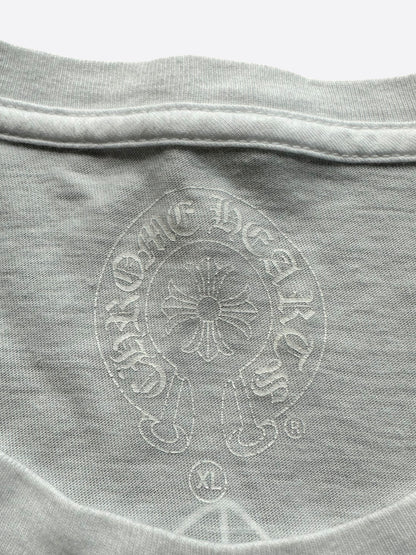 Chrome Hearts White Cemetary Cross Print Longsleeve T-Shirt