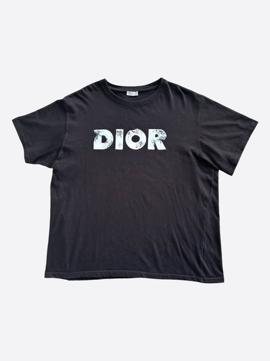 Dior Daniel Arsham Black & Blue Logo T-Shirt