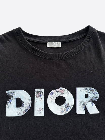 Dior Daniel Arsham Black & Blue Logo T-Shirt