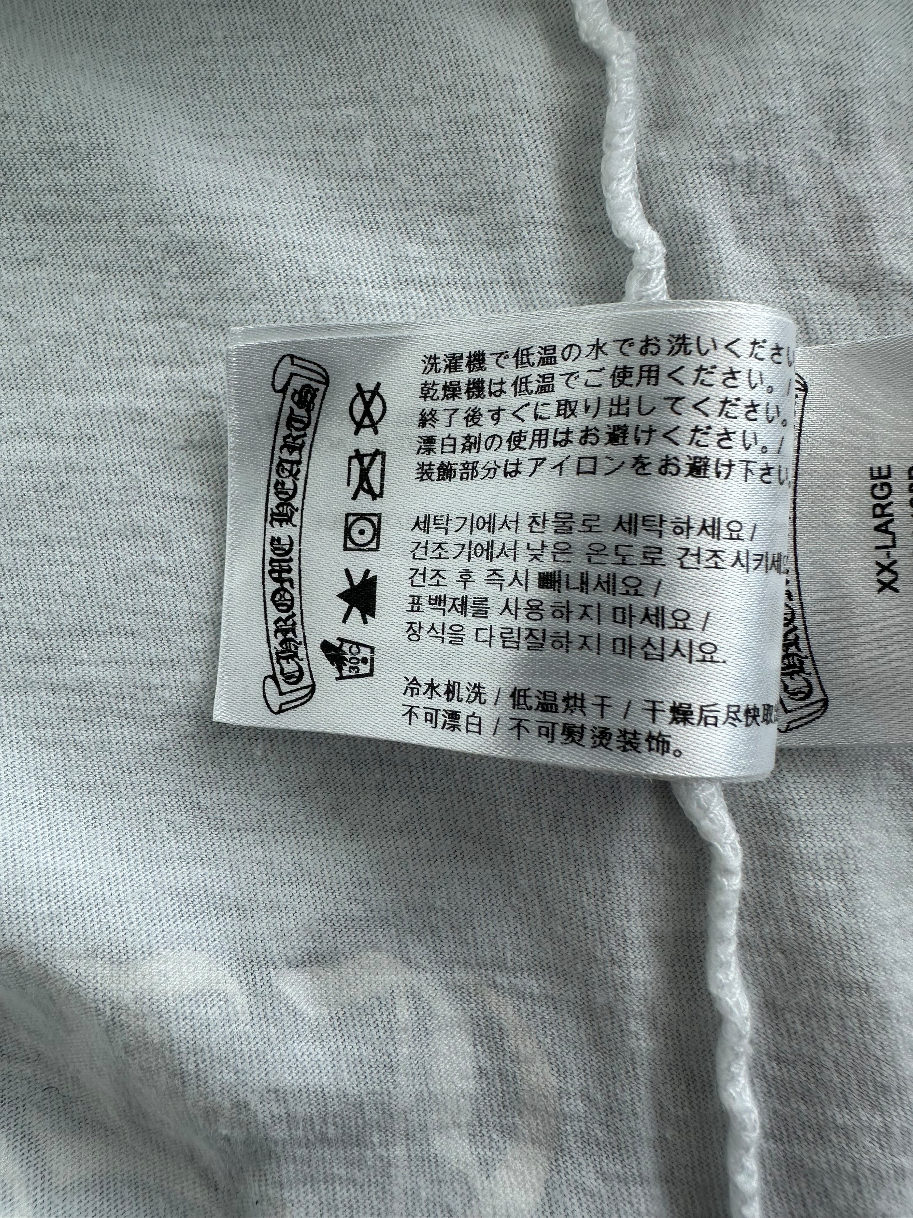 Chrome Hearts White & Black Horseshoe Logo Longsleeve T