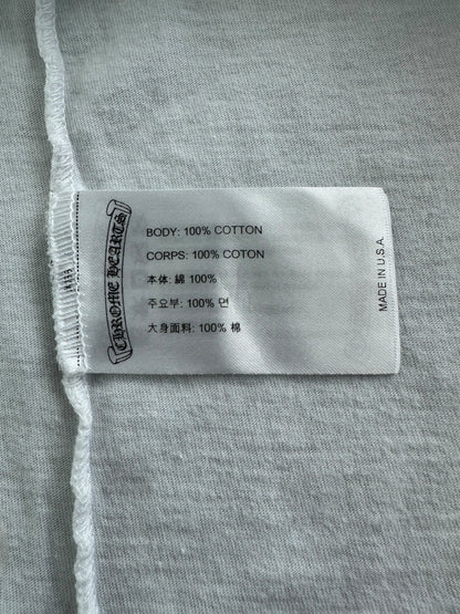 Chrome Hearts White & Black Horseshoe Logo Longsleeve T-Shirt