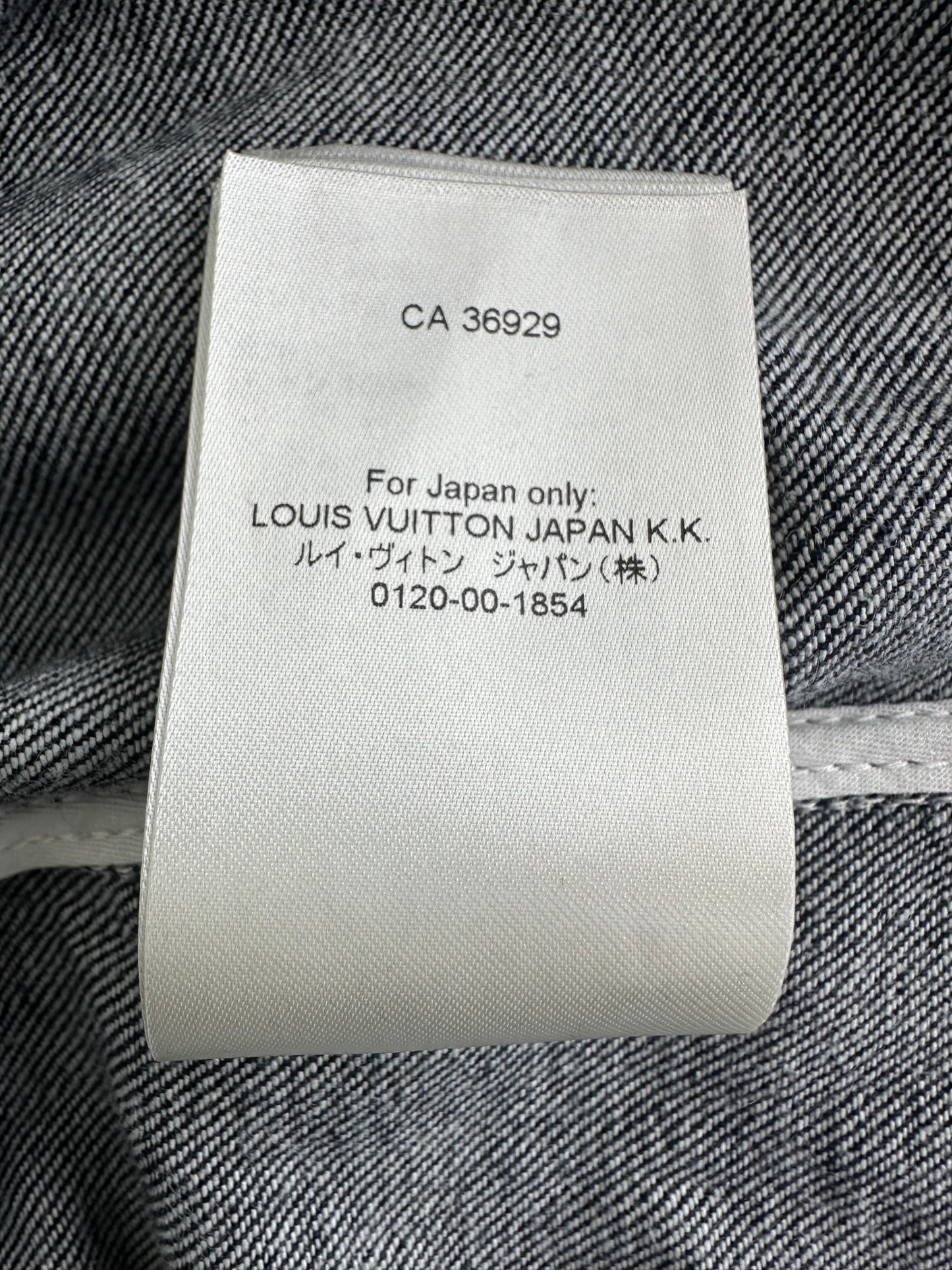 Louis Vuitton Blue Bleached Bandana Denim Button Up Shirt