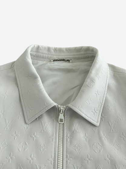 Louis Vuitton White Monogram Mix Leather Jacket