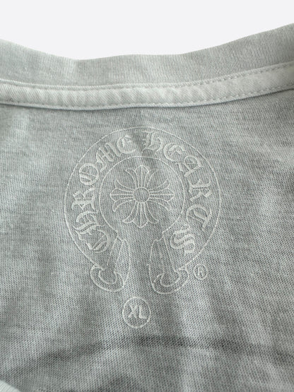 Chrome Hearts White & Black Horseshoe Logo Longsleeve T-Shirt