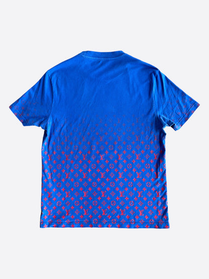 Louis Vuitton Blue & Red Monogram Gradient T-Shirt