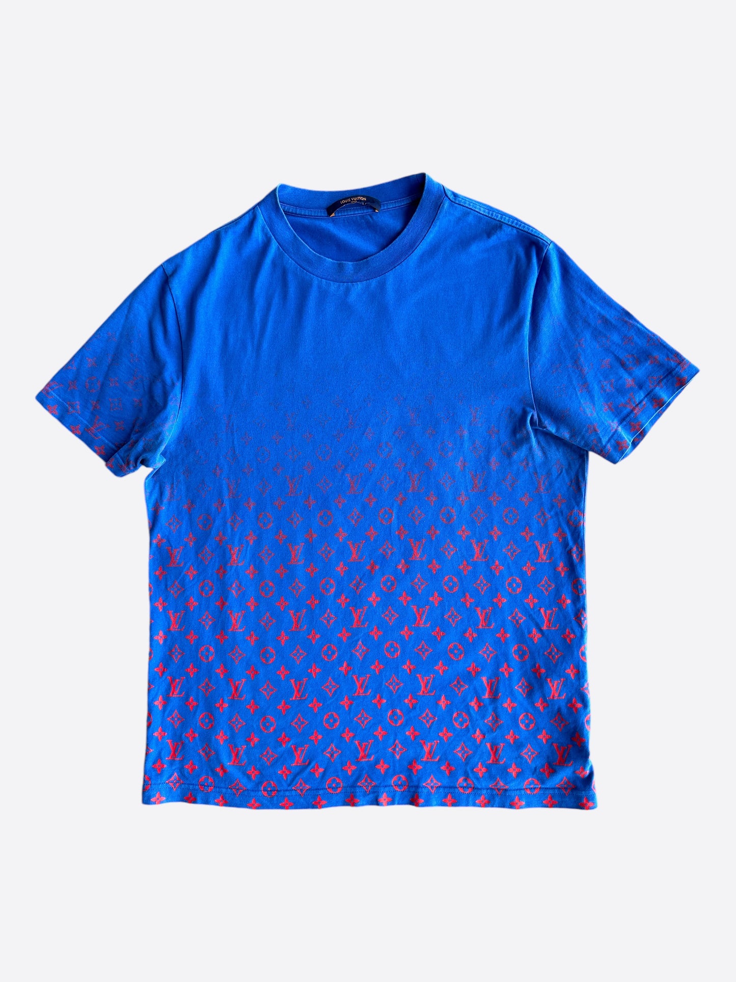 Louis Vuitton Blue & Red Monogram Gradient T-Shirt