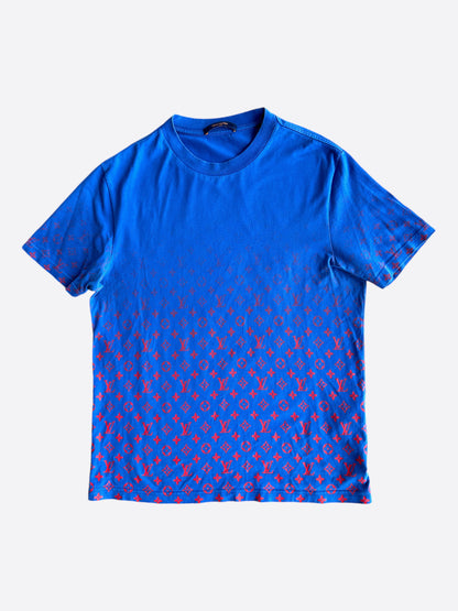 Louis Vuitton Blue & Red Monogram Gradient T-Shirt