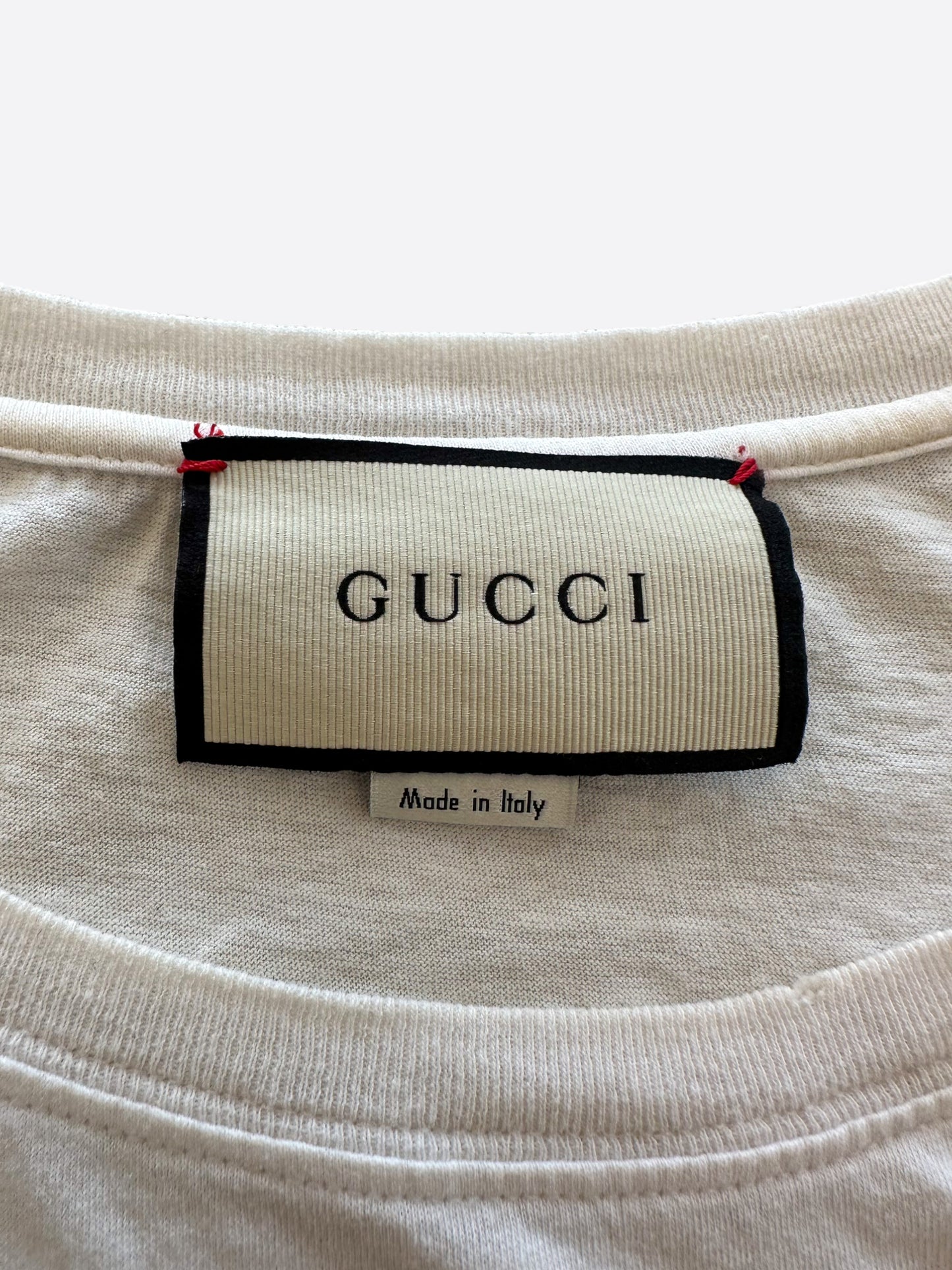 Gucci White Belt Logo T-Shirt