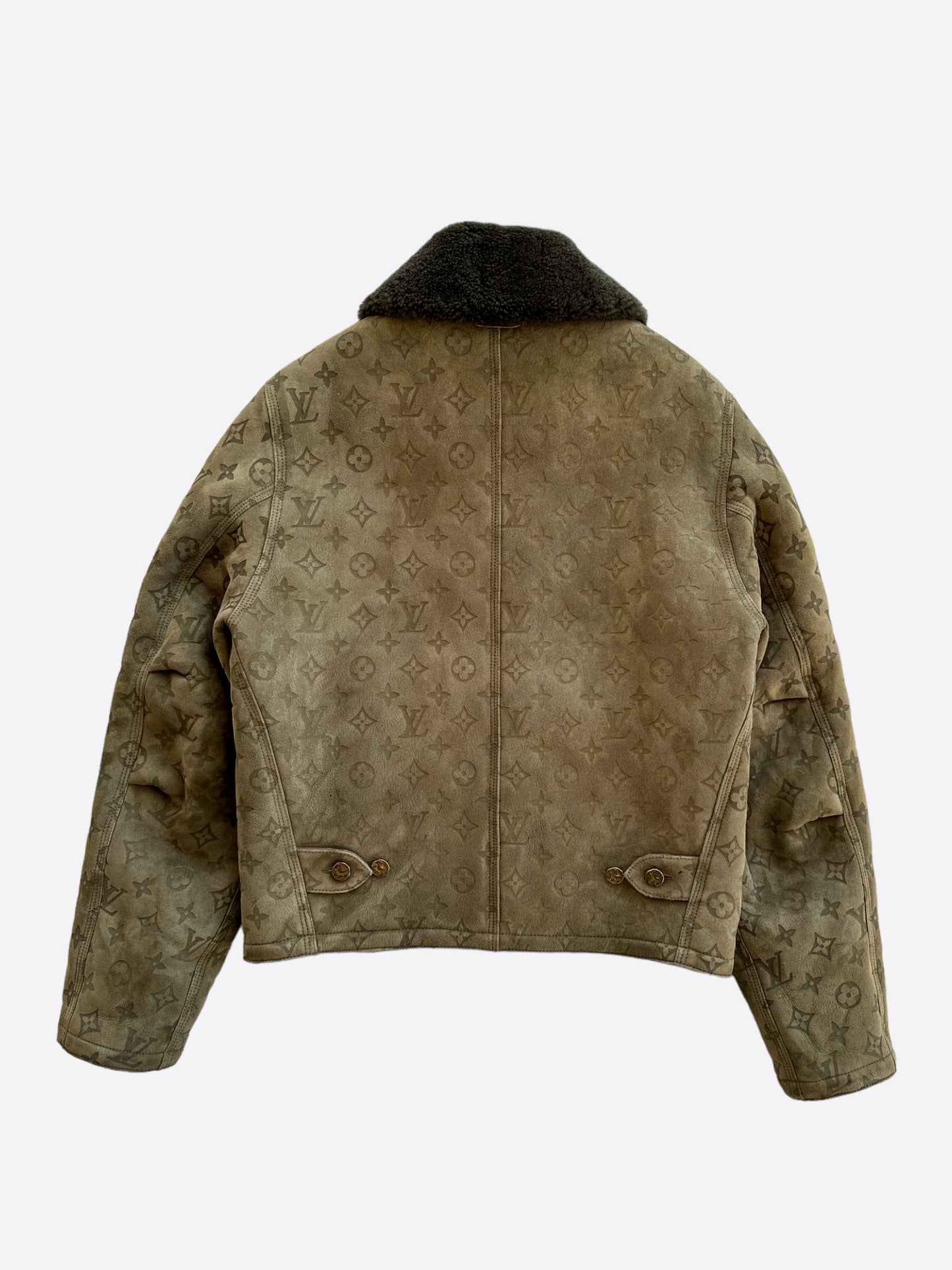 Louis Vuitton Embossed Monogram Shearling Jacket