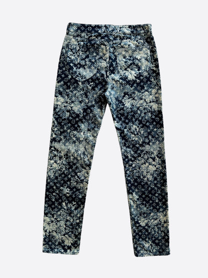 Louis Vuitton Blue Tapestry Monogram Jeans