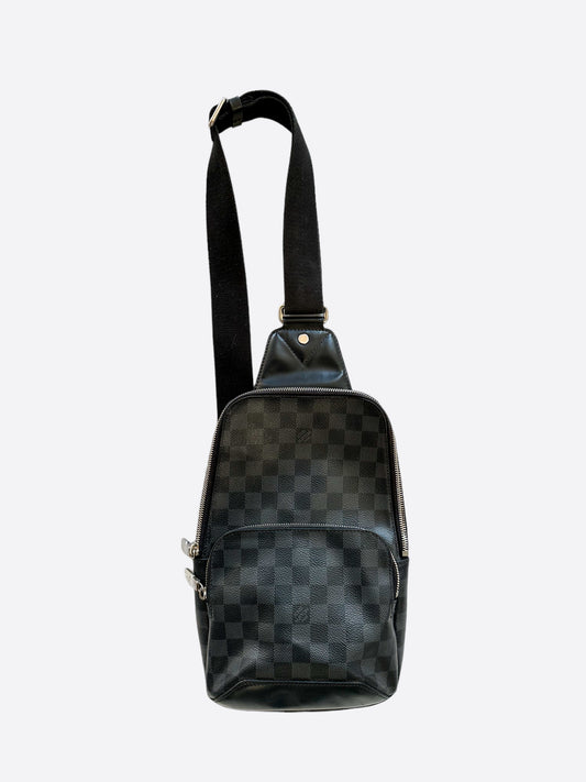 Louis Vuitton Avenue Sling Bag Alps Patches Damier Graphite Black