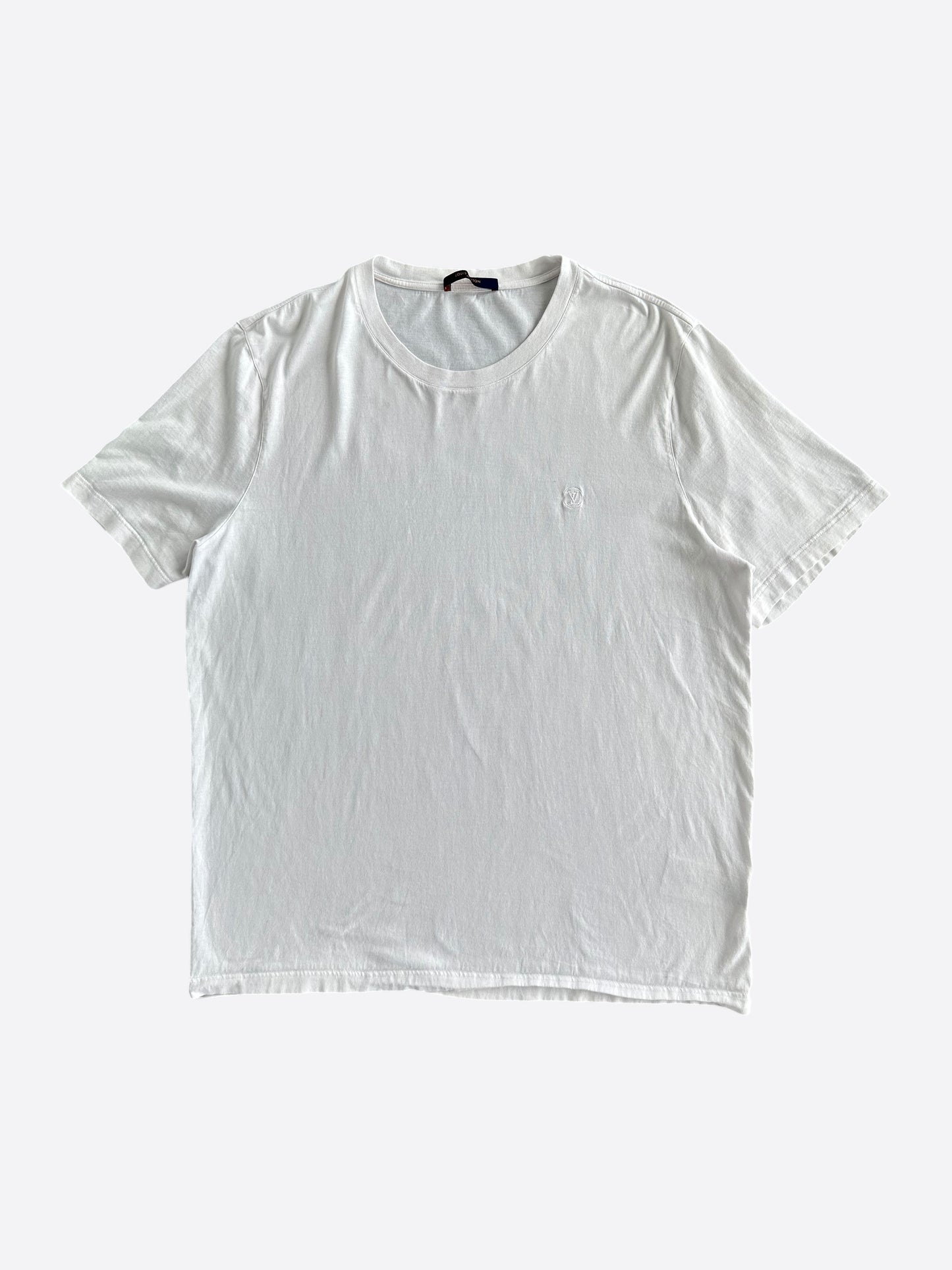 Louis Vuitton White Mini Embroidered Logo Classic T-Shirt