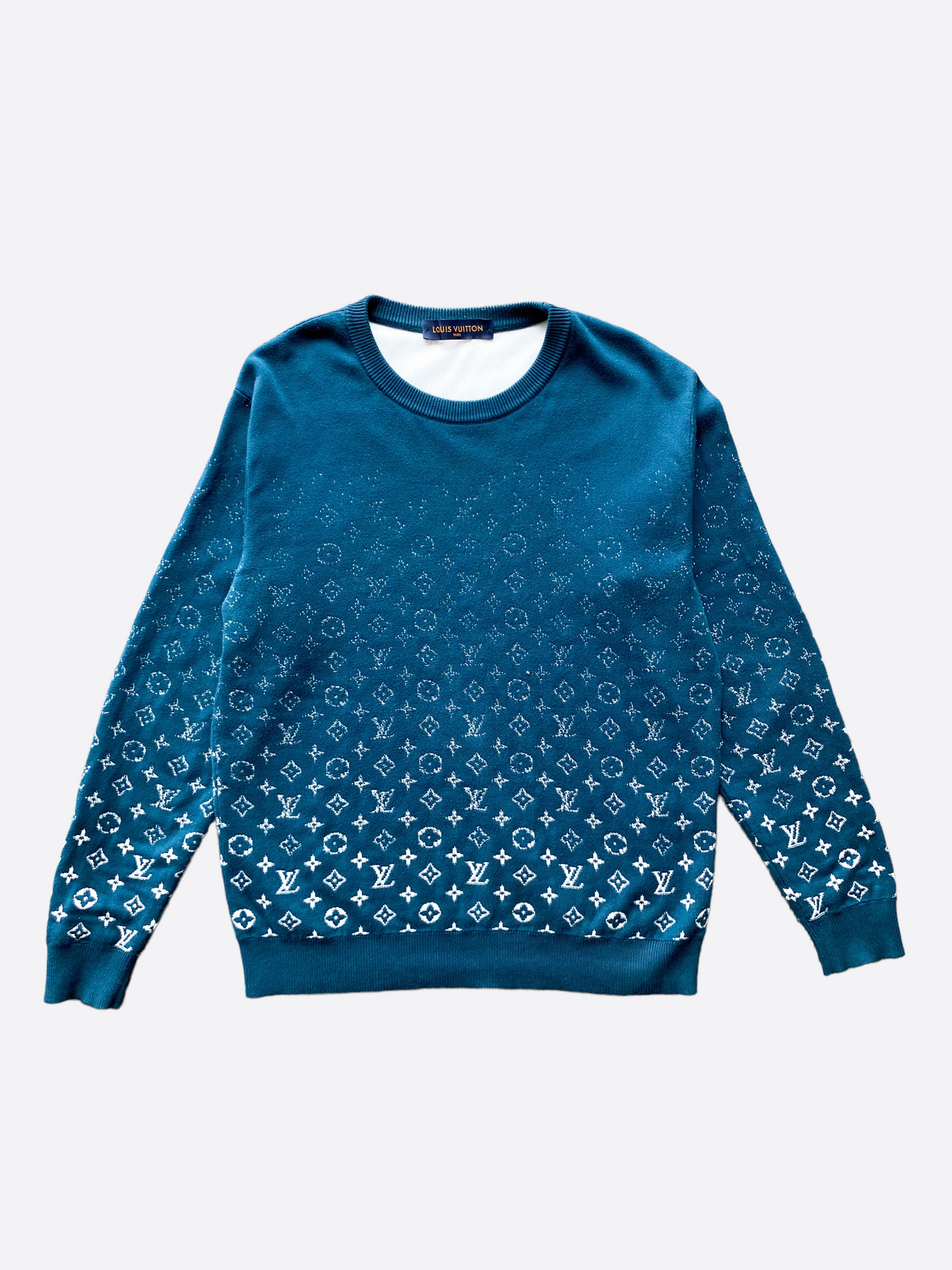 Louis Vuitton Turquoise Monogram Gradient Sweater