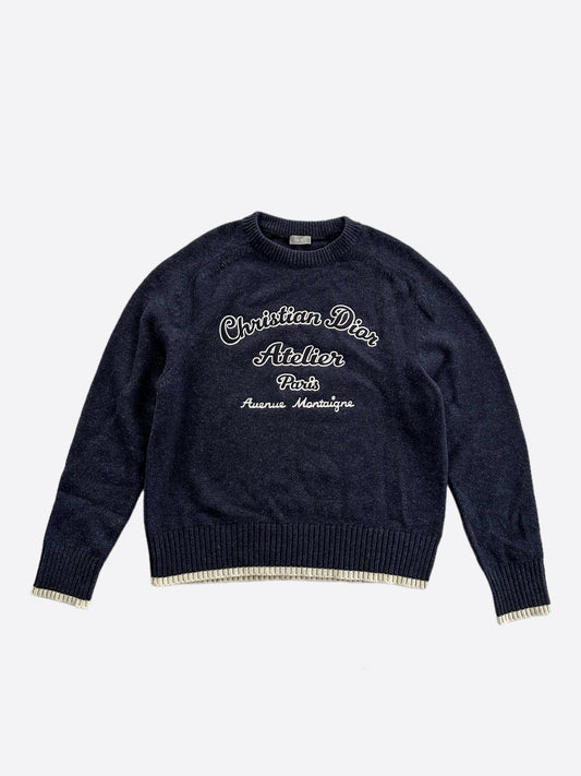Dior Navy Atelier Wool Knitted Sweater