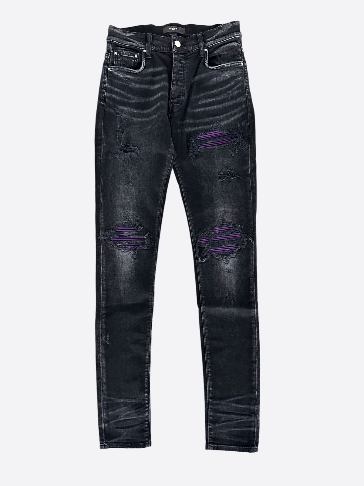 Amiri Aged Black & Purple Patch MX1 Jeans – Savonches