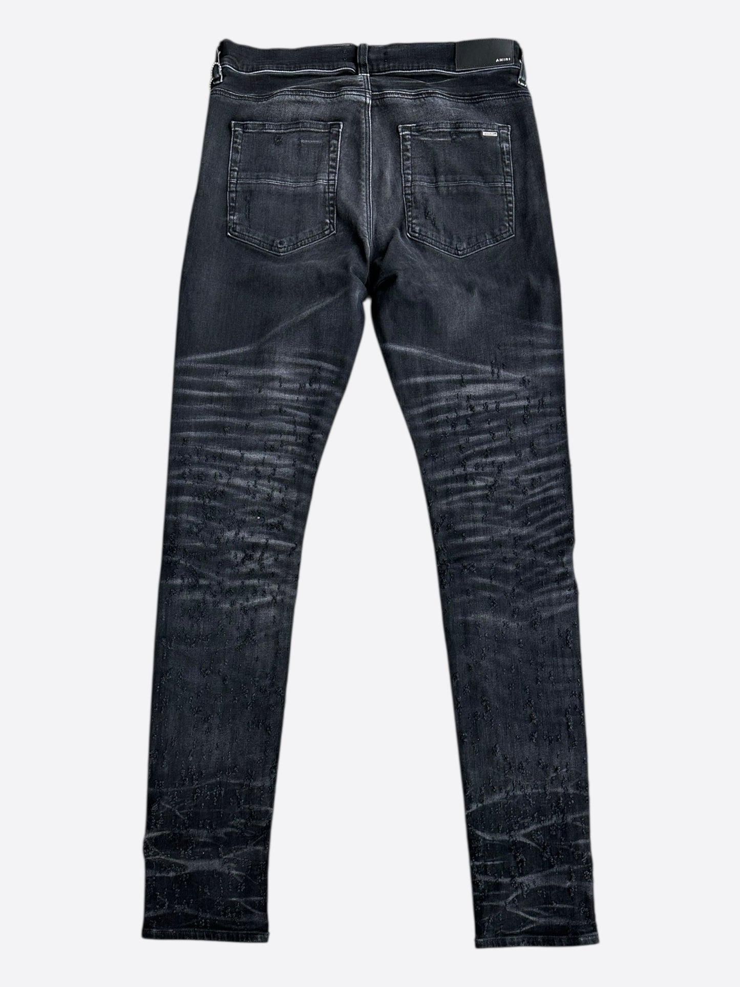 Amiri Black Shotgun Distressed Jeans