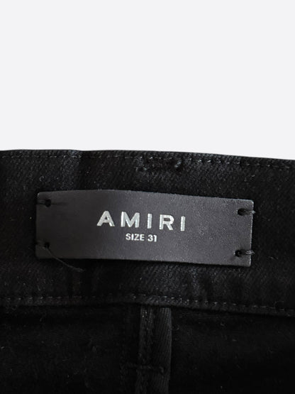 Amiri Black Travel Patch Repair Jeans
