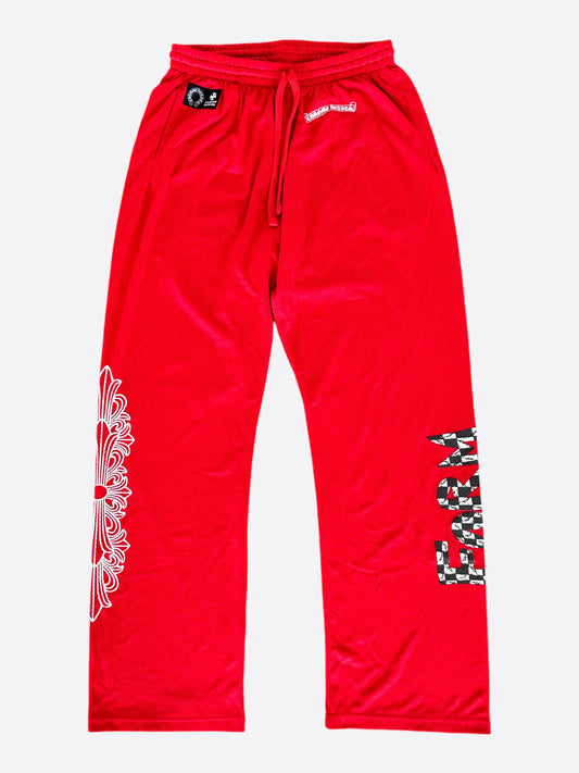 Chrome Hearts Matty Boy Red Form Mesh Warm Up Pants