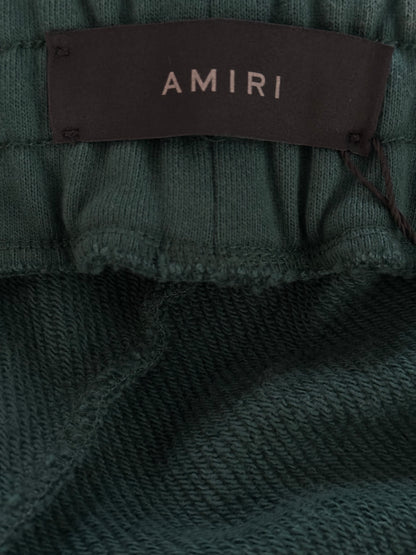 Amiri Green & White Staggered Logo Sweatpants