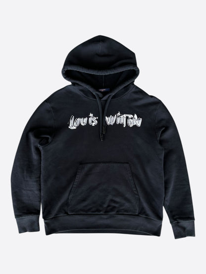 Louis Vuitton Black & Silver Graphic Hoodie