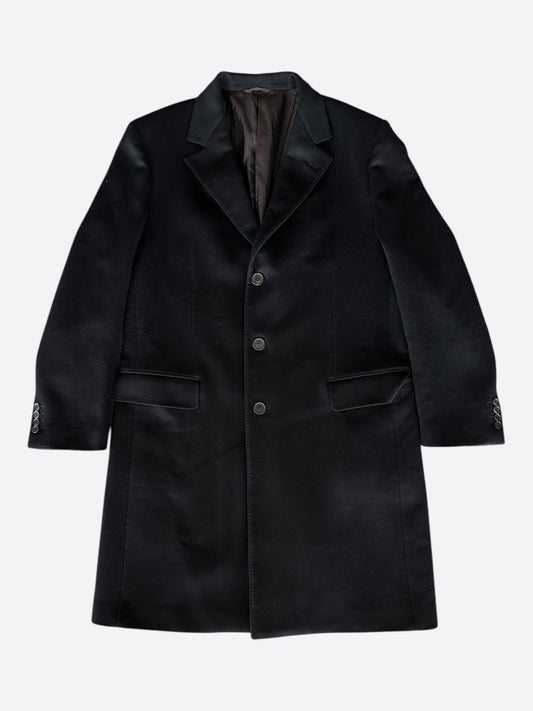Louis Vuitton Black Wool Peacoat