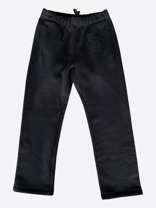 Chrome Hearts Black CH Logo Embroidered Sweatpants