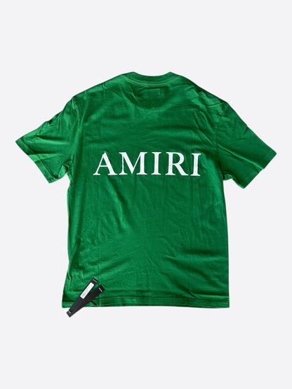Amiri Green & White MA Core Logo T-Shirt