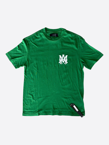 Amiri Green & White MA Core Logo T-Shirt