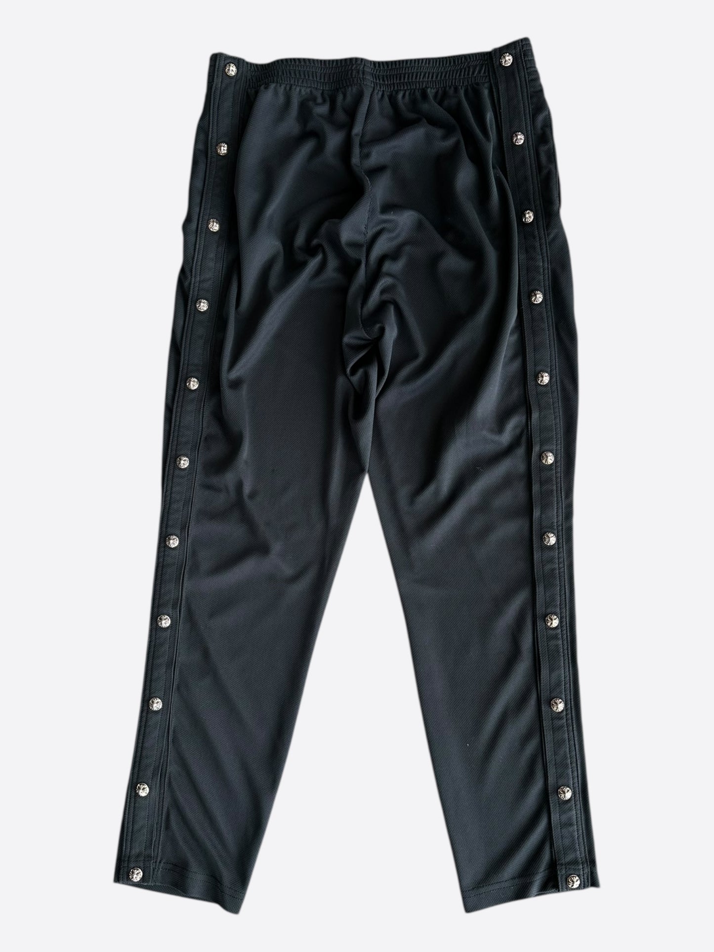 Chrome Hearts Black & White Snap Button Tearaway Track Pants