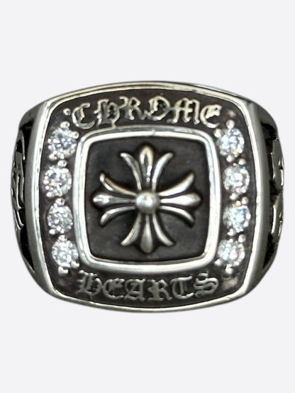 Chrome Hearts Silver & Diamond Championship Ring