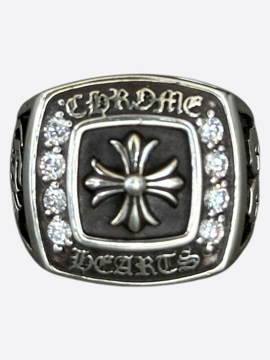 Chrome Hearts Silver & Diamond Championship Ring