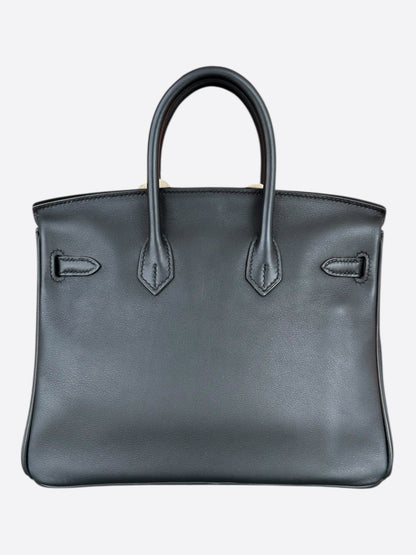 Hermes Black Swift & Gold Hardware Birkin 25