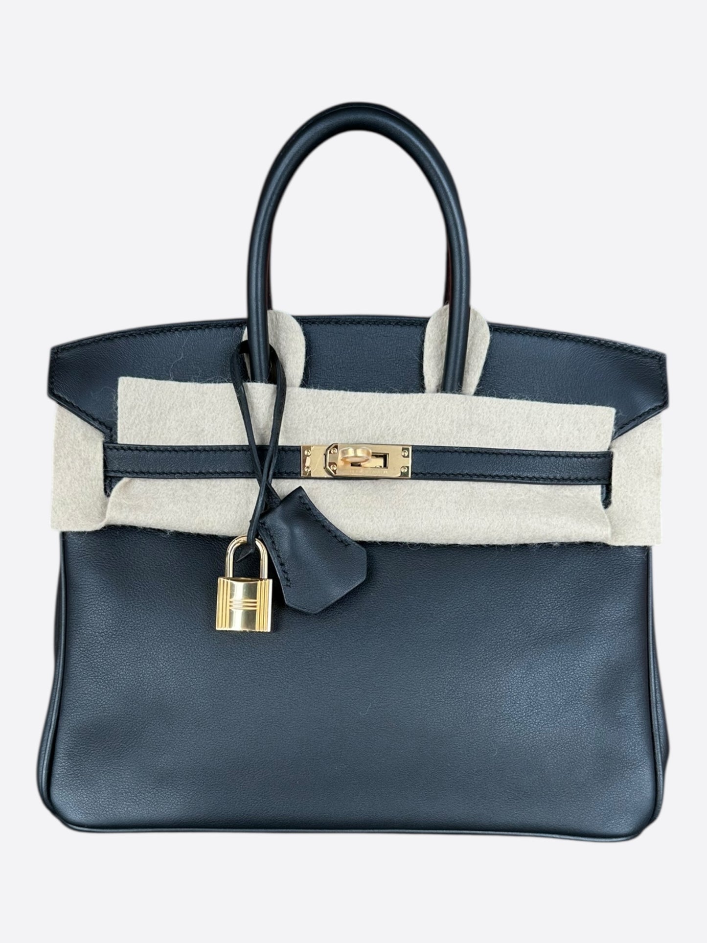 Hermes Black Swift & Gold Hardware Birkin 25