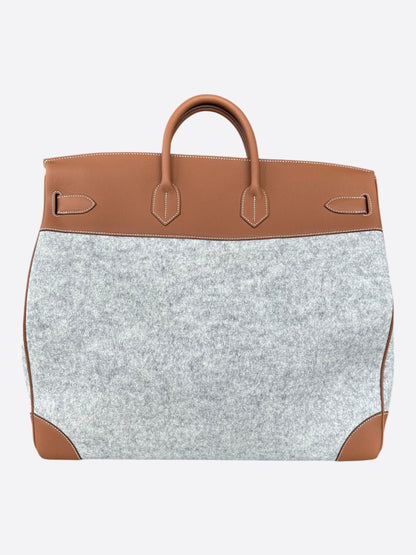 Hermes Gold Togo & Canvas HAC Birkin 50