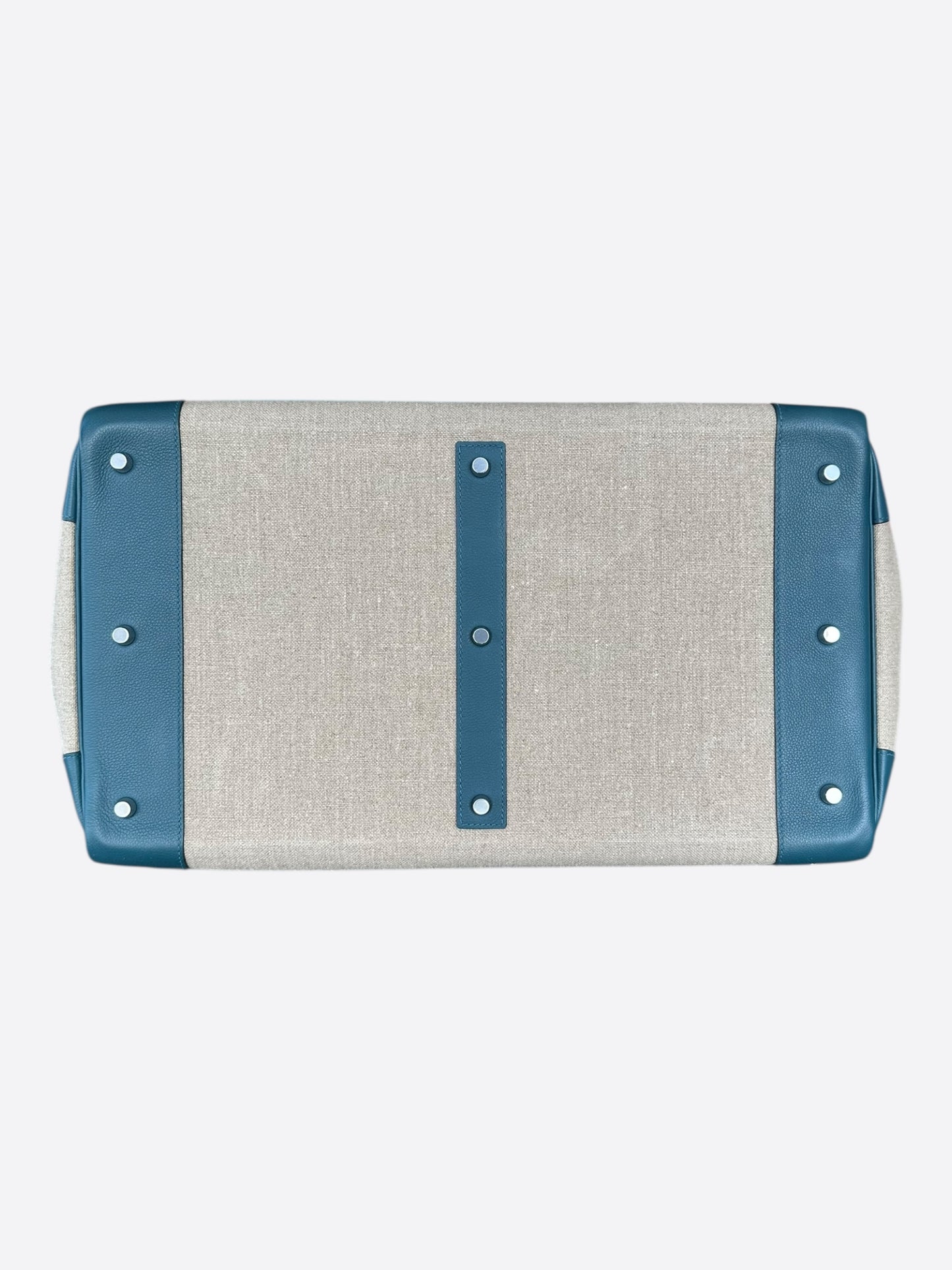 Hermes Blue Canvas & Togo HAC Birkin 50