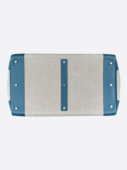 Hermes Blue Canvas & Togo HAC Birkin 50