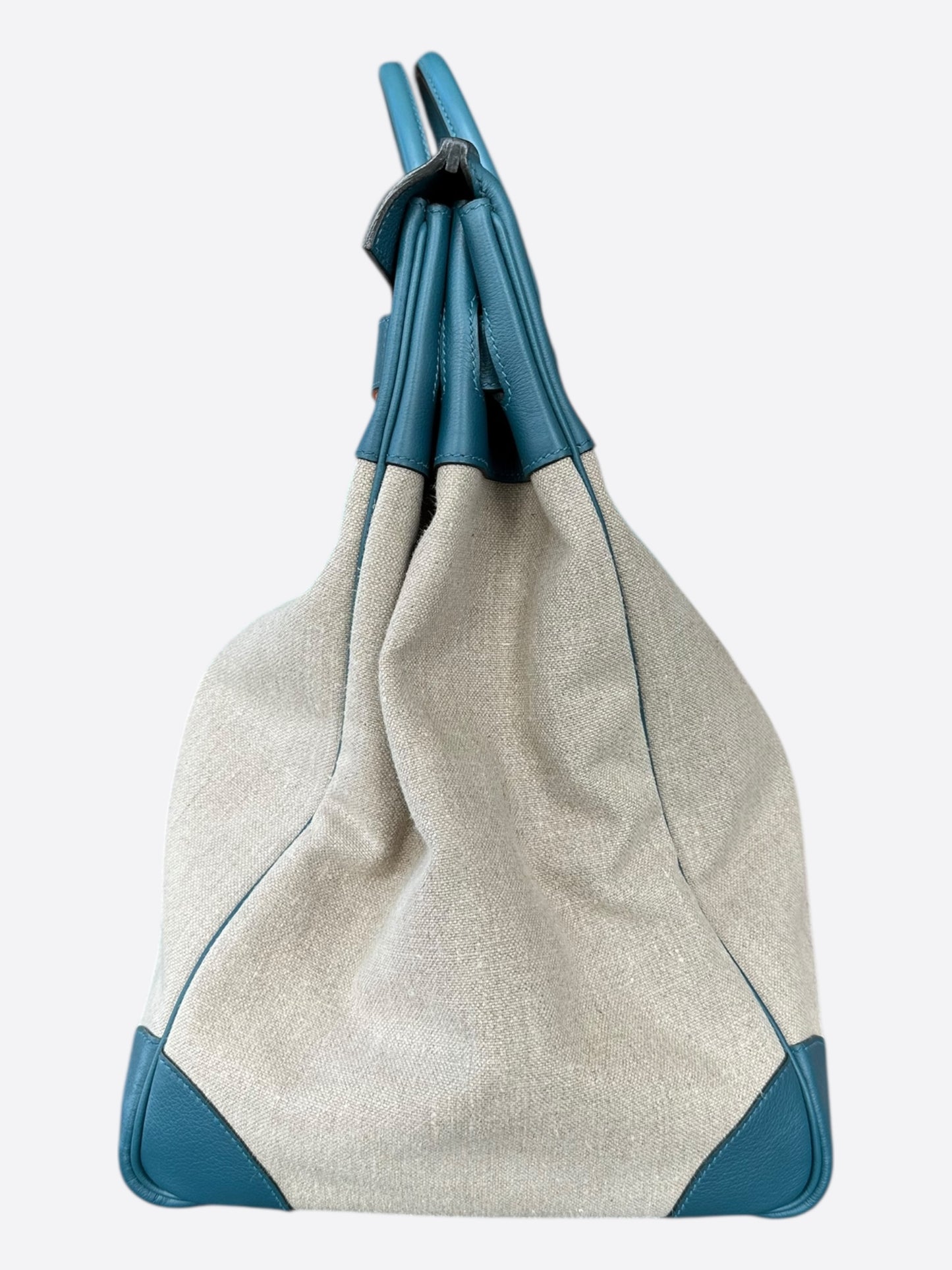 Hermes Blue Canvas & Togo HAC Birkin 50