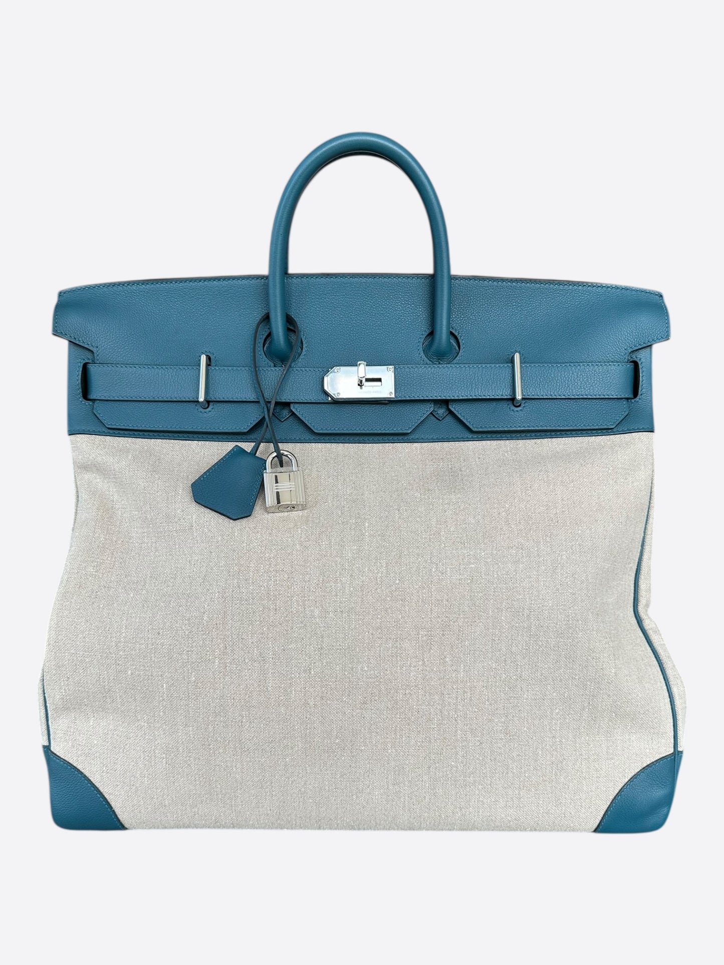 Hermes Blue Canvas & Togo HAC Birkin 50